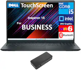Dell - Inspiron 15 Laptop 15.6 FHD (Intel i5-1334U, 16GB DDR4, 1TB PCIe SSD, Intel UHD, Win 11 Pro) - Black