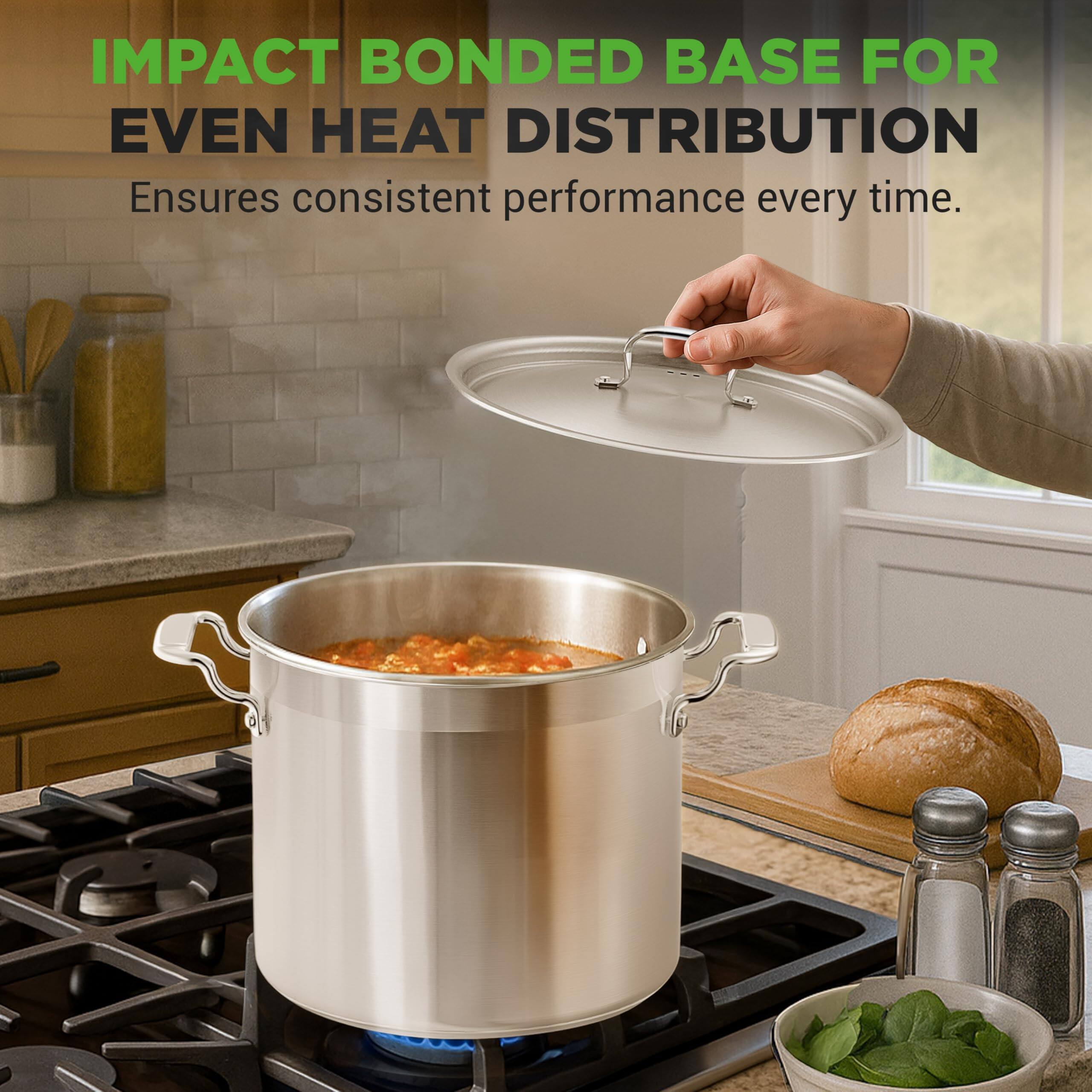 IMPACT BONDED BASE FOR EVEN HEAT DISTRIBUTION  
Ensures consistent performance every time.