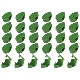 Kitcheniva - Plant Clips With Self-Adhesive Hooks 30 Pcs - Green