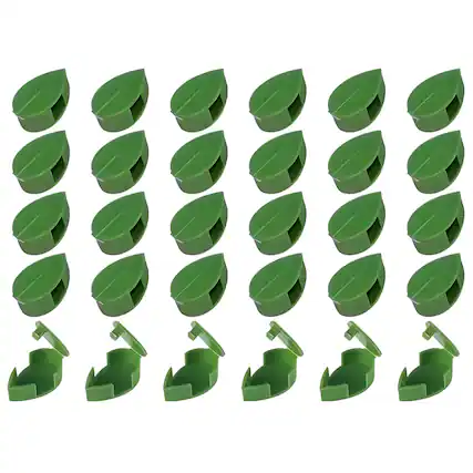 Front. Kitcheniva - Plant Clips With Self-Adhesive Hooks 30 Pcs - Green.