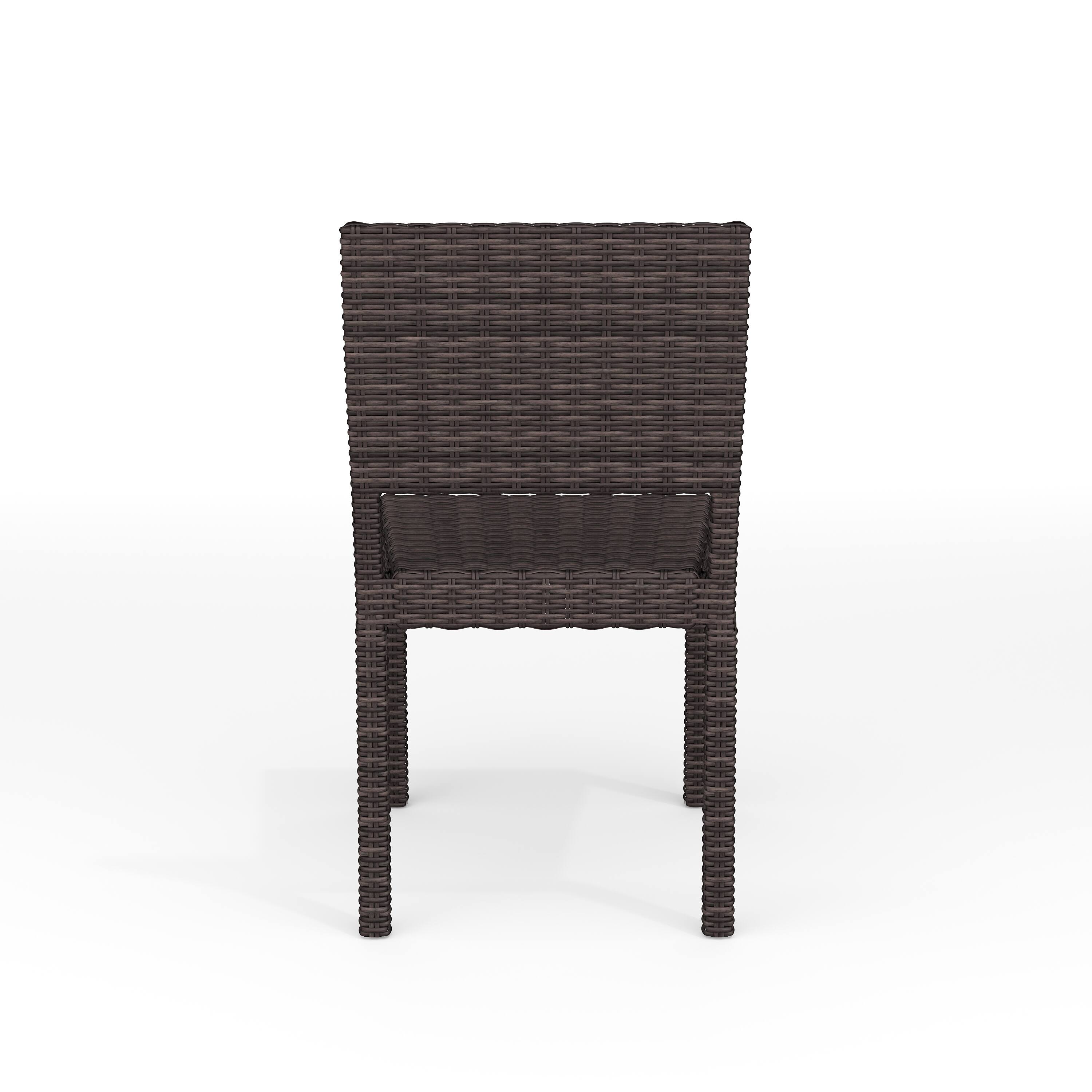Alt View 8. Martha Stewart - Bedford Outdoor Rattan Wicker Stackable Side Dining Chair - Brown.