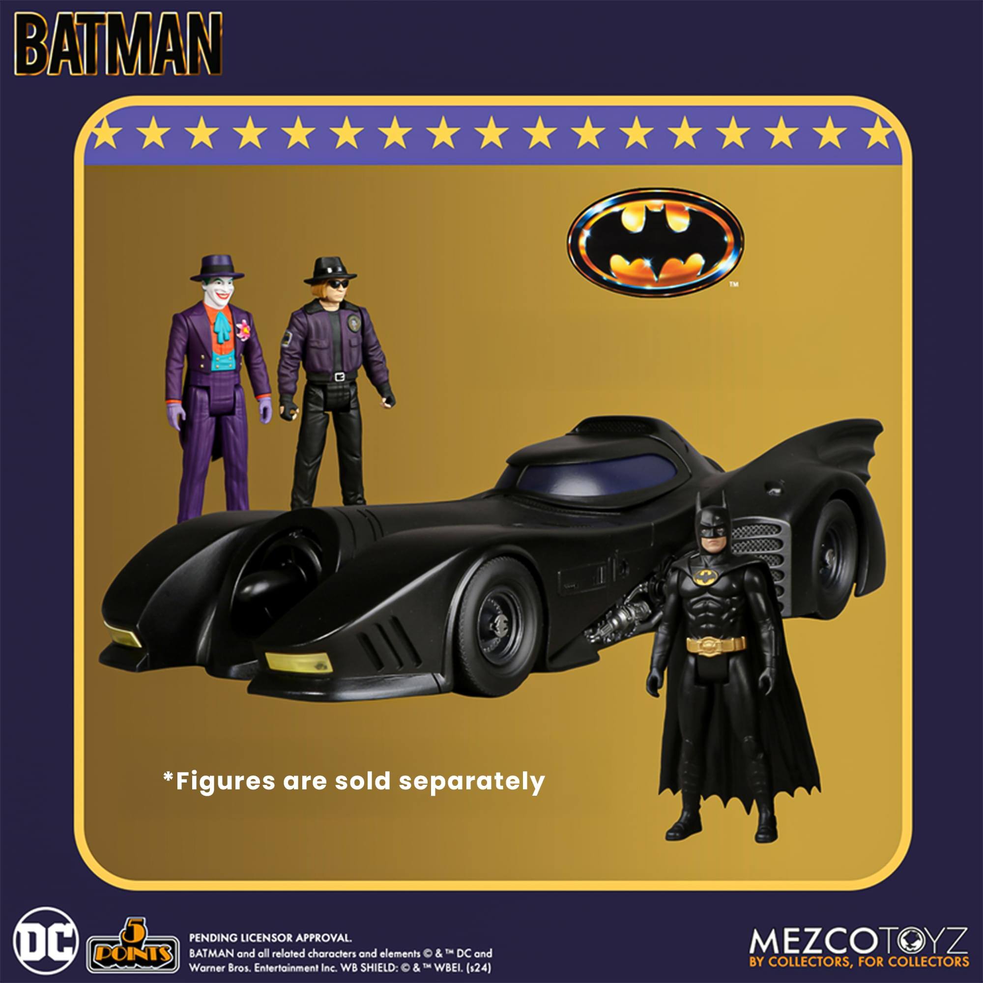 BATMAN

*Figures are sold separately

PENDING LICENSOR APPROVAL

BATMAN and all related characters and elements © & ™ DC and Warner Bros. Entertainment Inc. WB SHIELD: © & ™ WBEL (124)

MEZCOTOYZ BY COLLECTORS, FOR COLLECTORS