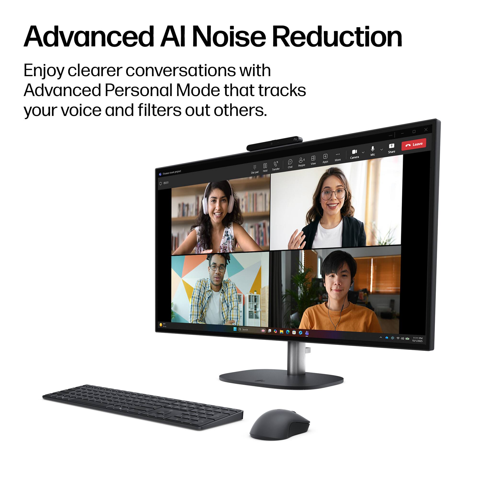 Advanced AI Noise Reduction  
Enjoy clearer conversations with Advanced Personal Mode that tracks your voice and filters out others.