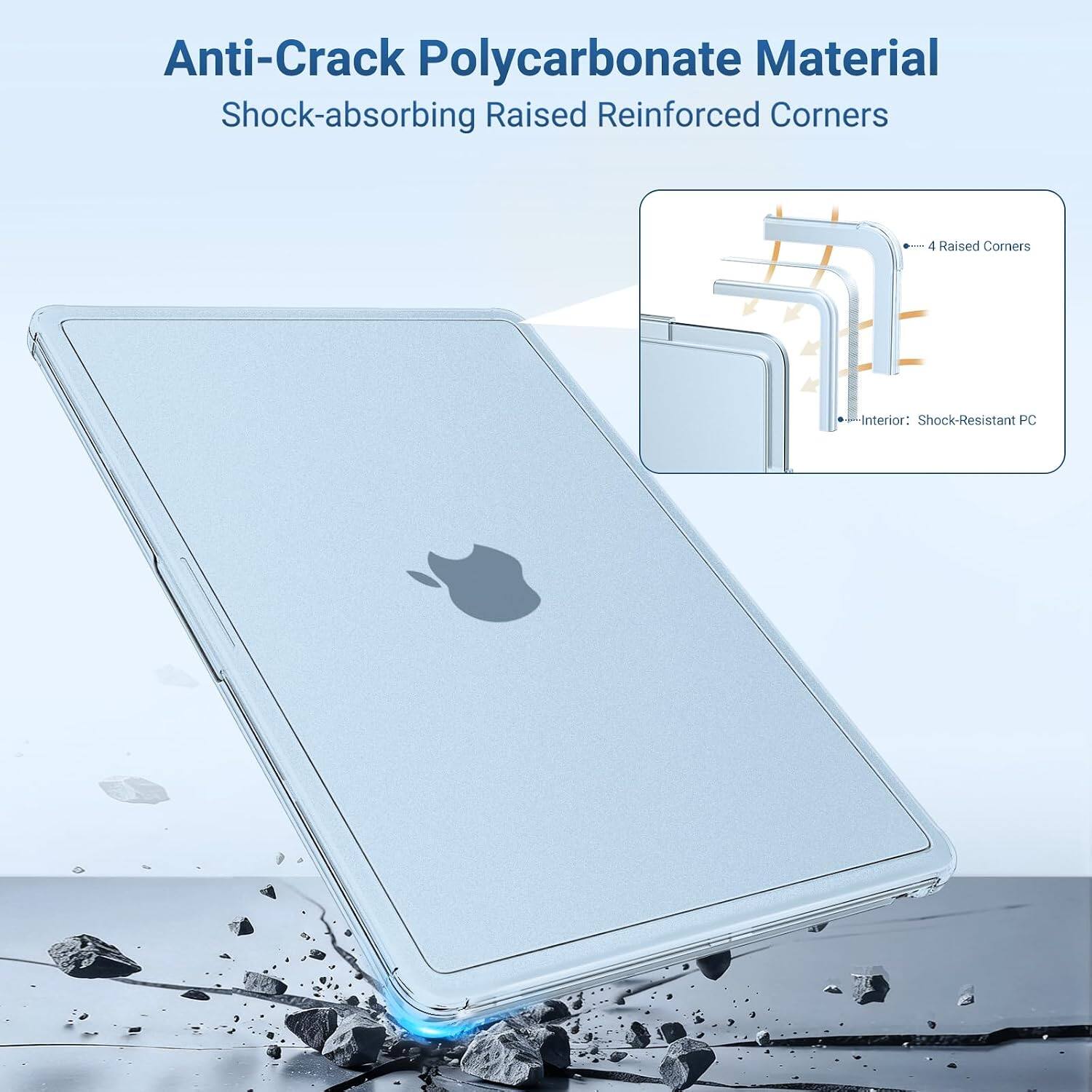 mosiso For MacBook Air 13 inch Case M5 M4 M3 M2 2026 2022 A3449 A3240 ...