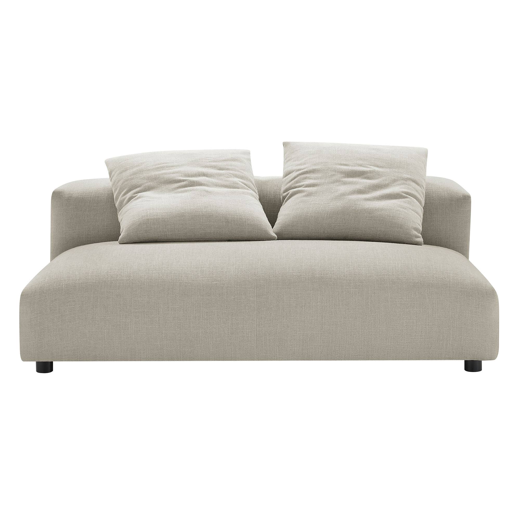 Alt View 5. Modway - Solace Modular Upholstered Fabric Armless Loveseat by Modway - Linen.