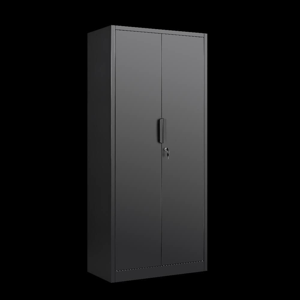 Alt View 6. Loheer - Loheer 70-Inch 2-Door File Cabinet with Lock Heavy-Duty Steel Storage Cabinet 4 Adjustable Shelves for Home Office Black.