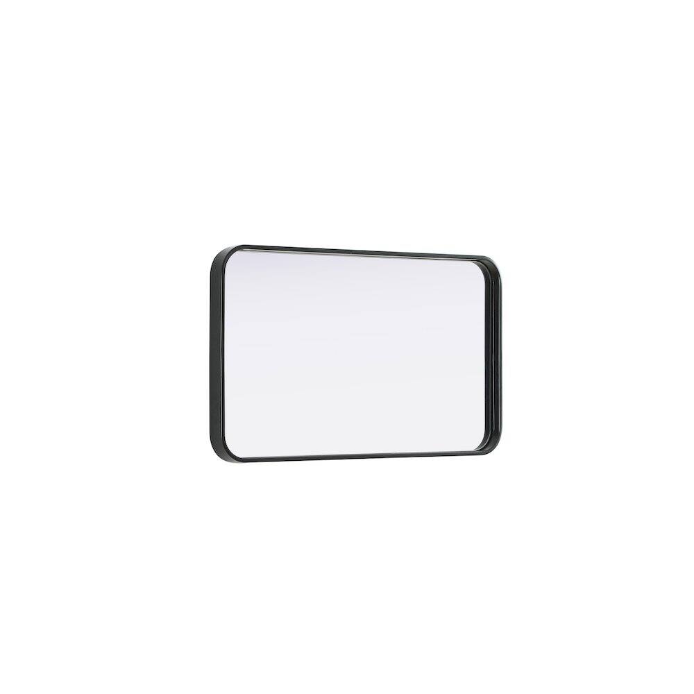 Alt View 1. Elegant Decor - Contour Metal Rectangle Mirror 18x30 in Black - Black.