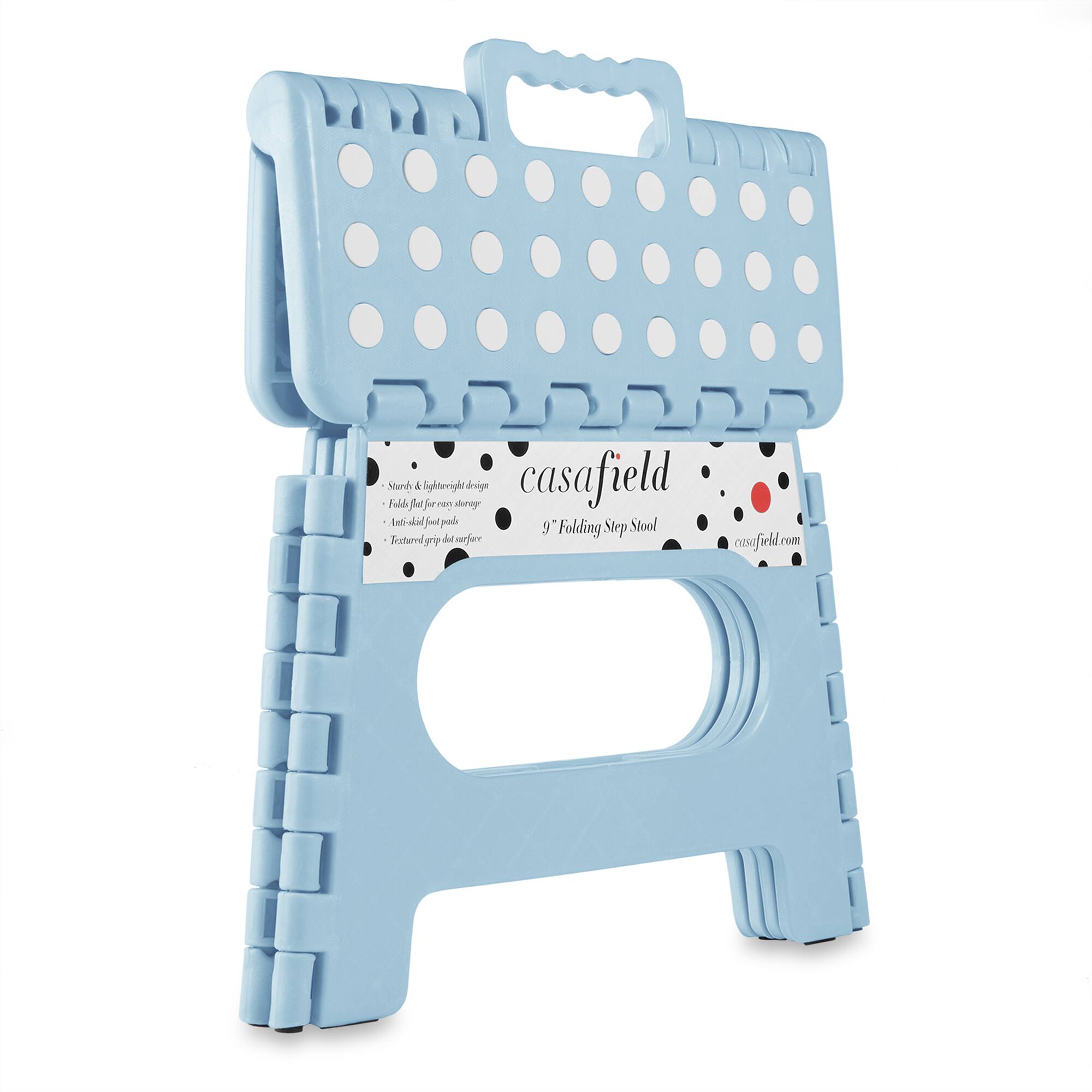 casafield  
"5" Folding Step Stool  
- Strong & lightweight design  
- Folds flat for easy storage  
- Anti-slip foot pads  
- Textured grip on the surface  
casafield.com