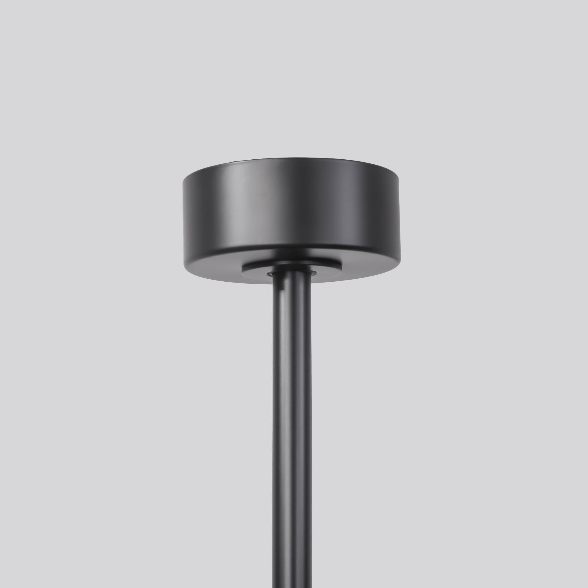 Alt View 8. Vaczon - 100" Industrial Aluminum 8-Blade Large Smart Ceiling Fan with Dimmable 3CCT LED Light and Remote, App Control - Matte Black.