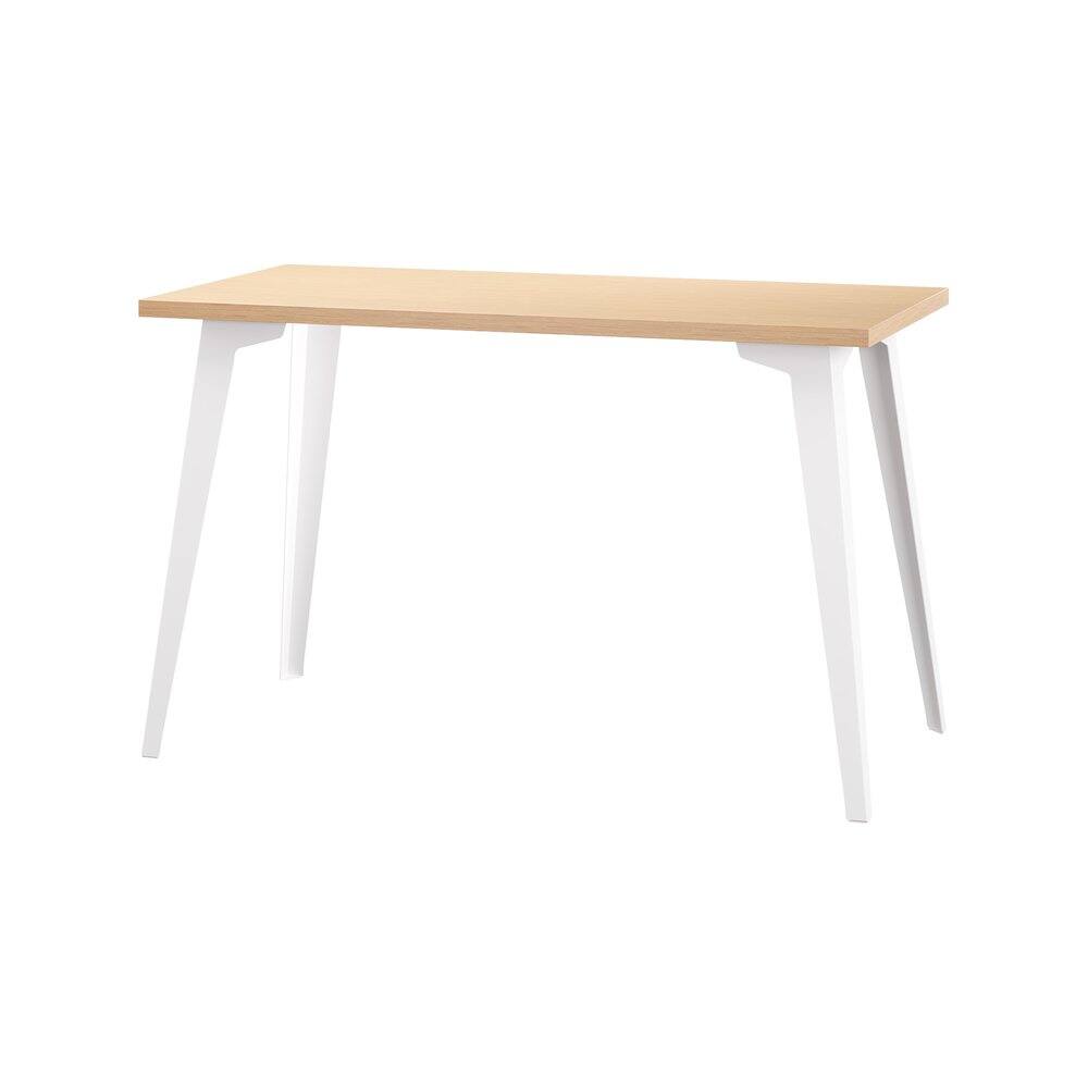 Alt View 2. Orison - Orison Office 24x48 Mid Century Modern Desk, Alpine White / Platinum Oak - White.