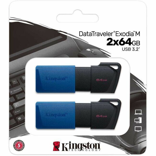 DataTraveler Exodia™ M  
2x64GB USB 3.2+  
Kingston  
64GB  
Kingston Technology