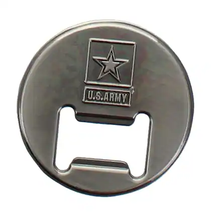 Front. Nerd Block - U.S. Army Bottle Opener - Black.