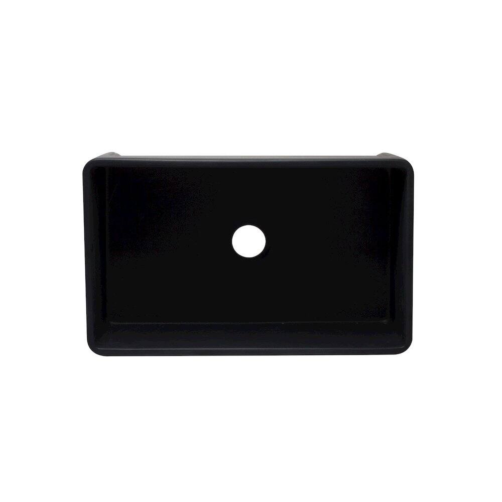 Alt View 3. Alfi - ALFI brand 33 inch Black Reversible Single Fireclay Farmhouse Kitchen Sink - Black.