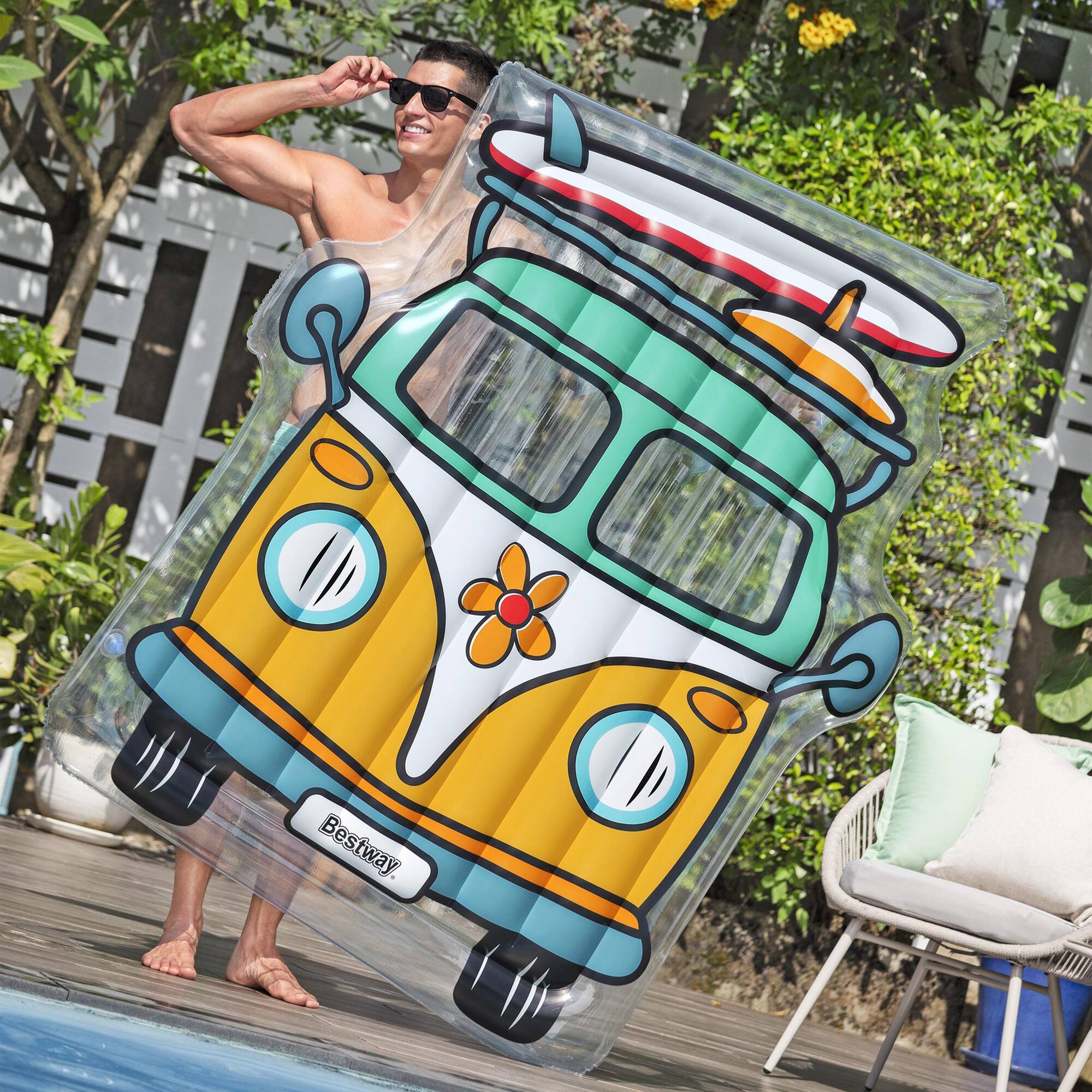 Alt View 3. Bestway - Pool Float: Surfer Van.