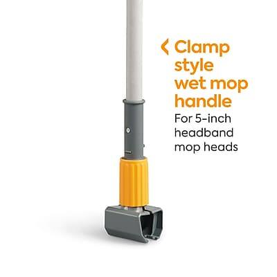Clamp style wet mop handle  
For 5-inch headband mop heads
