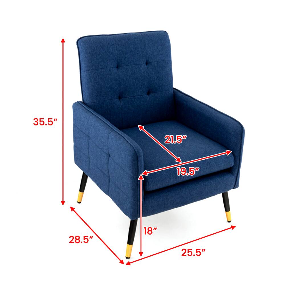 35.5" (Height)  
21.5" (Width)  
19.5" (Depth)  
28.5" (Seat Height)  
18" (Arm Height)  
25.5" (Seat Width)