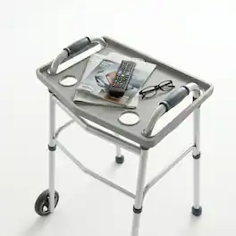 Bluestone - Walker Tray Table with Cup Holders - Gray
