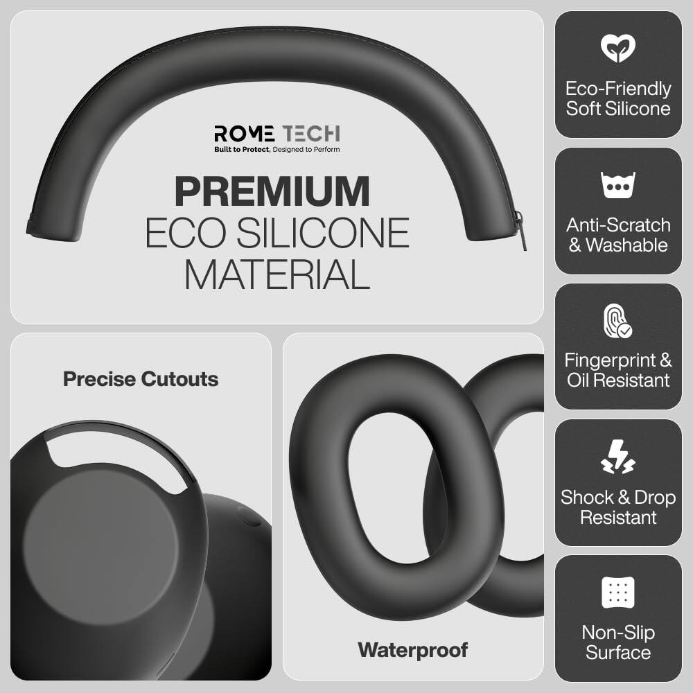 ROME TECH  
Built to Protect, Designed to Perform

PREMIUM ECO SILICONE MATERIAL

- Eco-Friendly Soft Silicone
- Anti-Scratch & Washable
- Precise Cutouts
- Fingerprint & Oil Resistant
- Shock & Drop Resistant
- Waterproof
- Non-Slip Surface