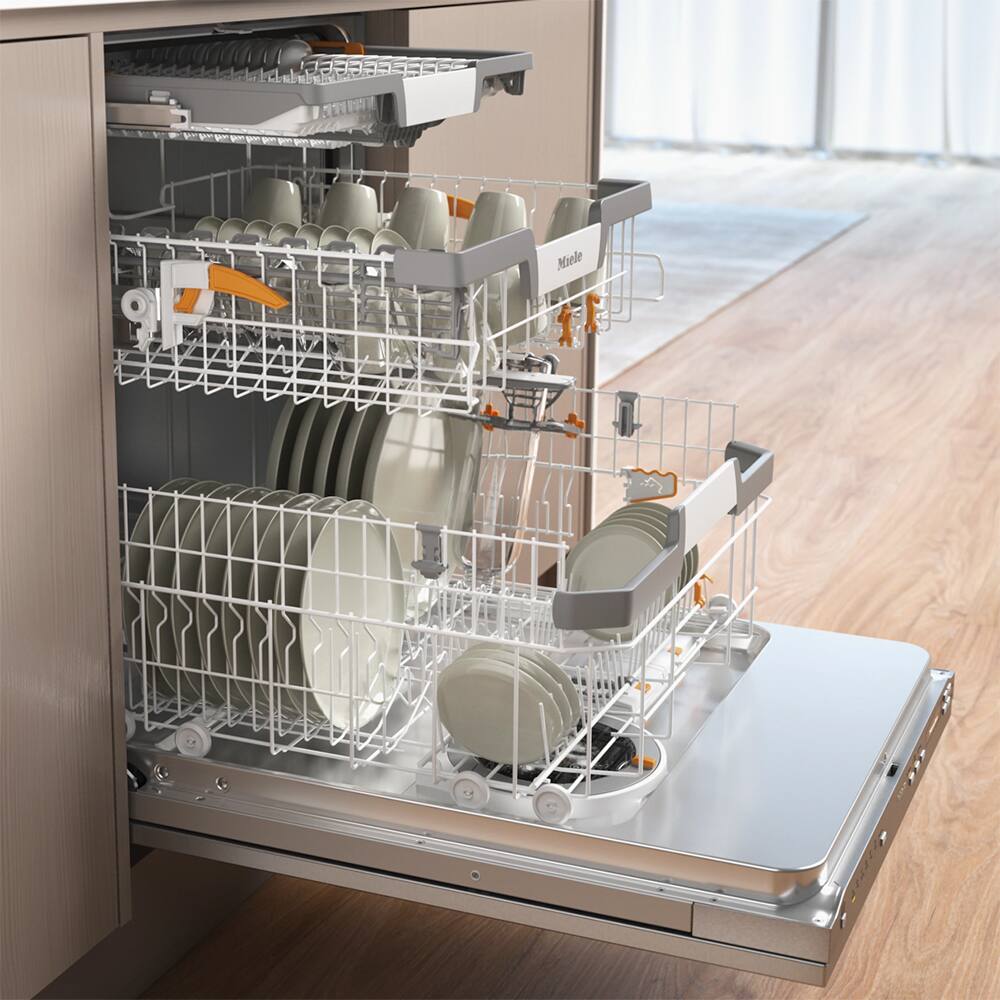 Left. Miele - G 7186 SCVI SFP  Prefinished Dishwasher - Stainless.