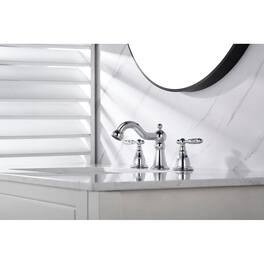 Bothwa Home - Bathroom Faucet For bathroom Sink With Two Handles And Supply Lines - Chrome