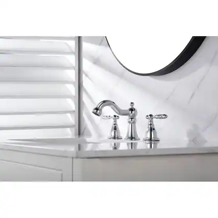 Front. Bothwa Home - Bothwa Home Bathroom Faucet For bathroom Sink With Two Handles And Supply Lines - Chrome.