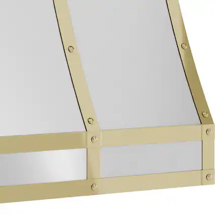Front. Zephyr - Banding Kit for Zephyr Forte Range Hood CHFT36ASX - Polished Gold.