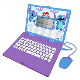 Lexibook - Disney Stitch Bilingual Talking Educational Laptop – 124 Activities