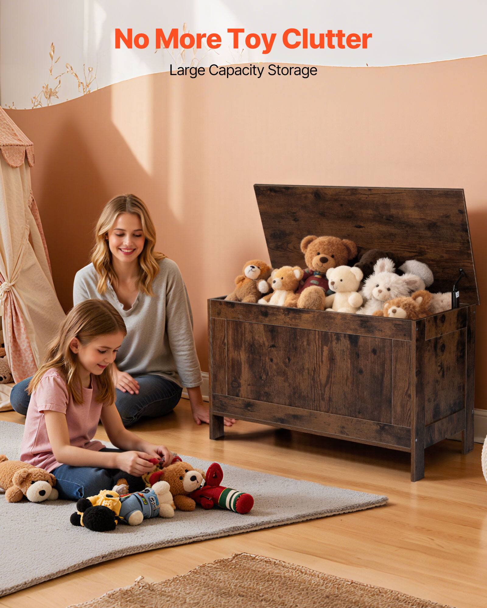 No More Toy Clutter  
Large Capacity Storage