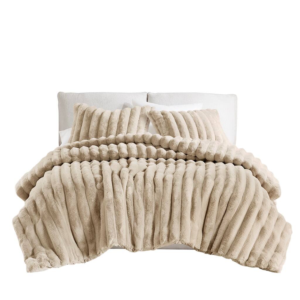 Front. Gracie Mills - Gracie Mills 3-PC. Avery Comforter Set - Taupe.