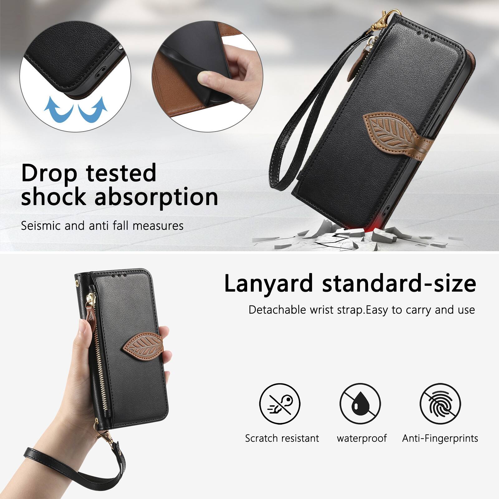 Drop tested shock absorption  
Seismic and anti fall measures  

Lanyard standard-size  
Detachable wrist strap. Easy to carry and use  

Scratch resistant  
Waterproof  
Anti-Fingerprints