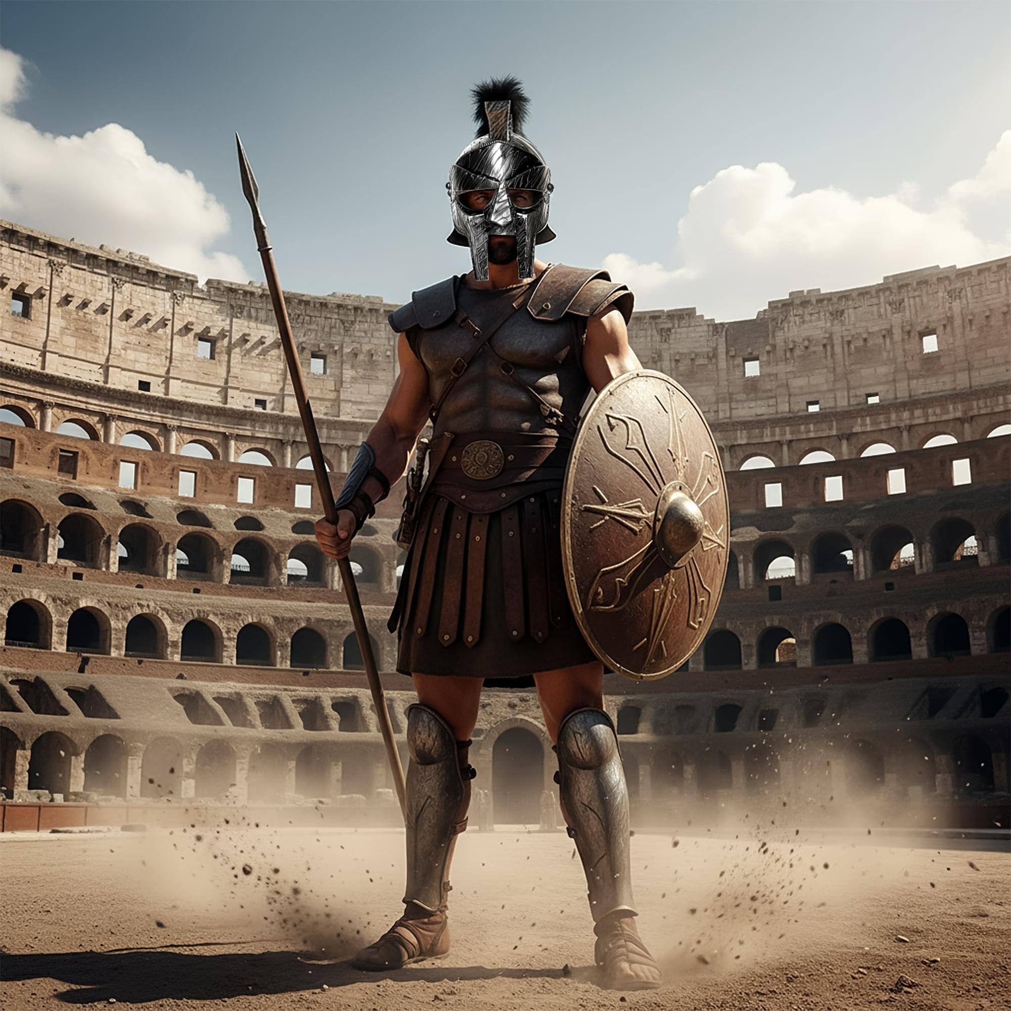 Alt View 3. Underwraps - Evil Roman Gladiator Helmet Adult Costume Accessory - Black.