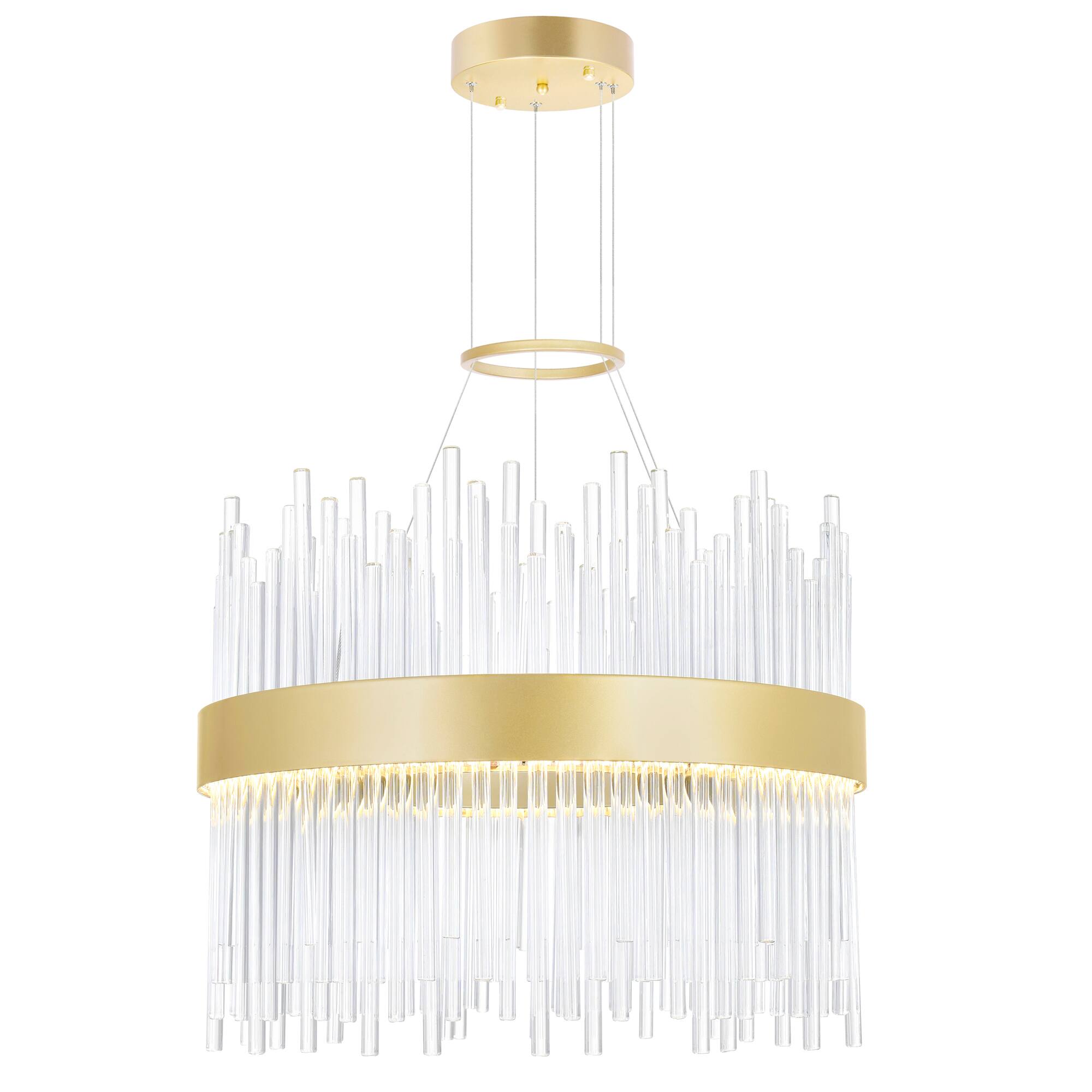 Front. CWI Lighting - Genevieve LED Chandelier With Medallion Gold Finish - Medallion Gold.