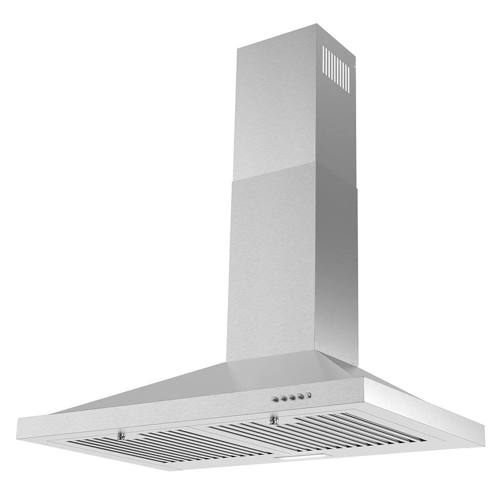 Alt View 2. Streamline - 30 in. Giganti Convertible Wall Mount 220 CFM Range Hood, Baffle Filters, Push Button Control, LED Light - Brushed Stainless Steel.