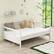 Alt View 1. Costway - Costway Full Size Daybed Frame Solid Wood Sofa Bed for Living Room Bedroom - White.