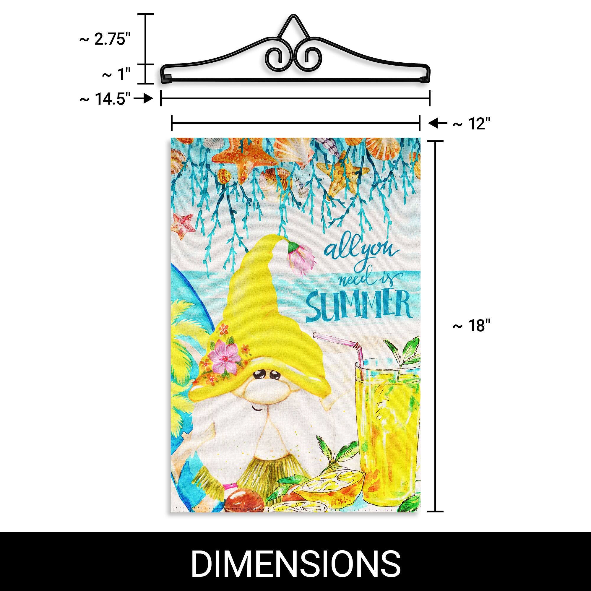 - ~2.75"
- ~1"
- ~14.5"
- ~12"
- allyou need is SUMMER
- ~18"
- DIMENSIONS