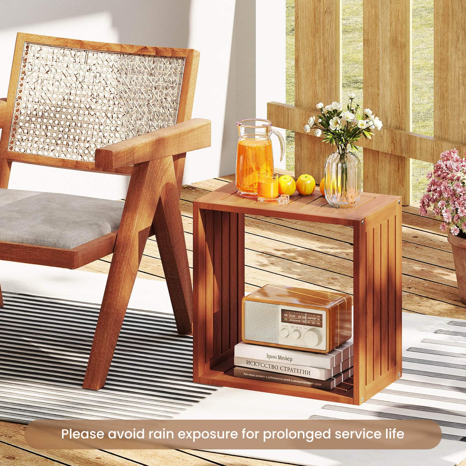 Costway 2 PCS 3 Cube Storage Organizers Stackable Bookcase Shelves