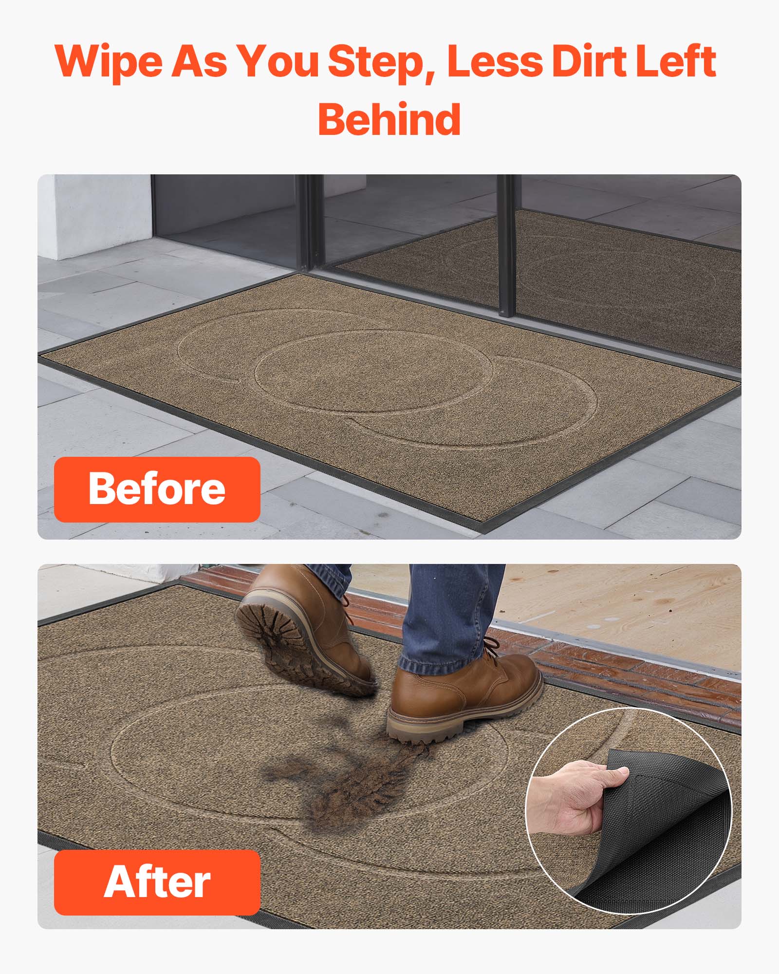 Wipe As You Step, Less Dirt Left Behind

Before

After