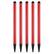 Front. Unique Bargains - 5pcs 2 in 1 Phone Touch Screen Pen Resistive Stylus Pen Aluminum Alloy with Resistance Capacitive Tips Universal - Red.
