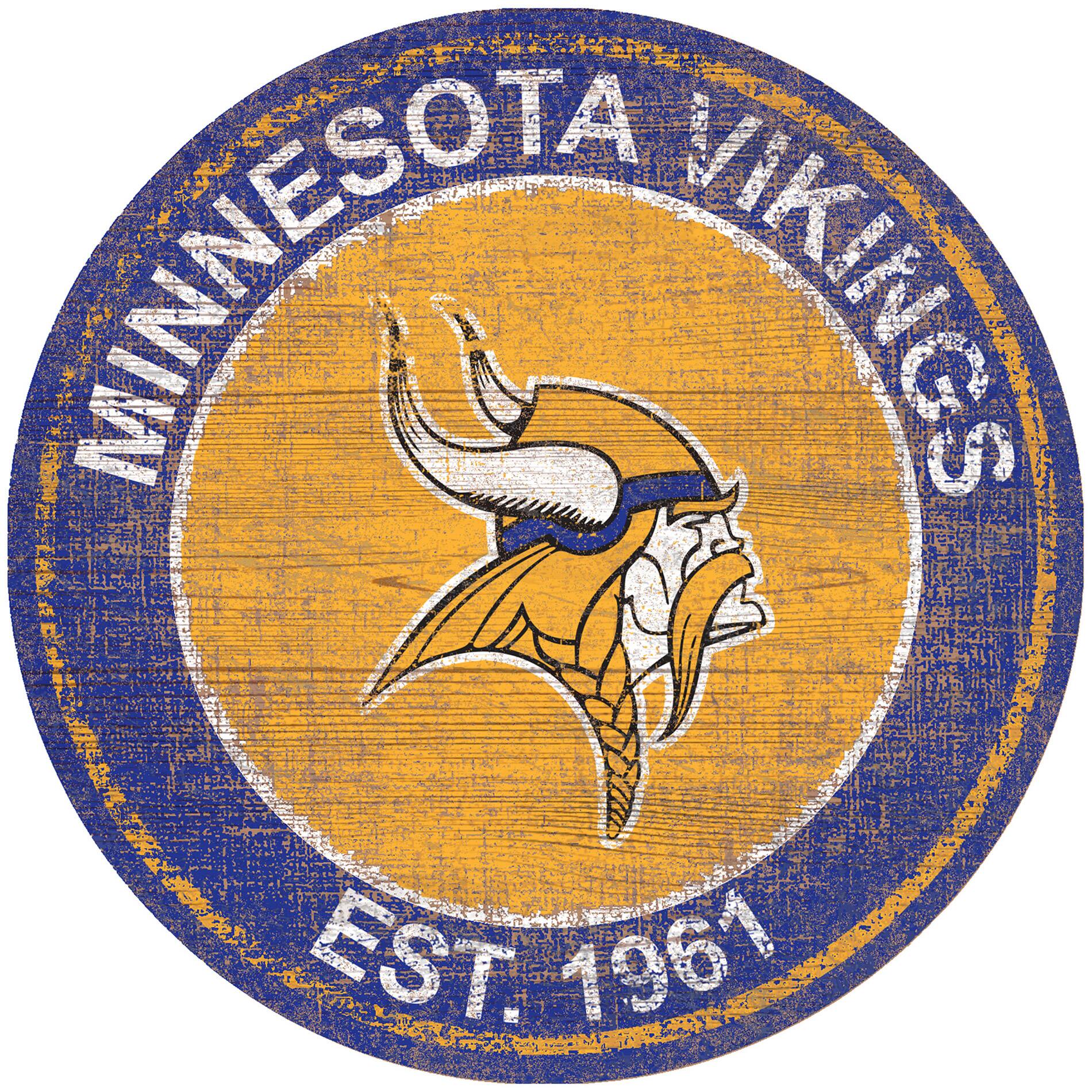 Minnesota Vikings 24'' Round Heritage Logo Sign