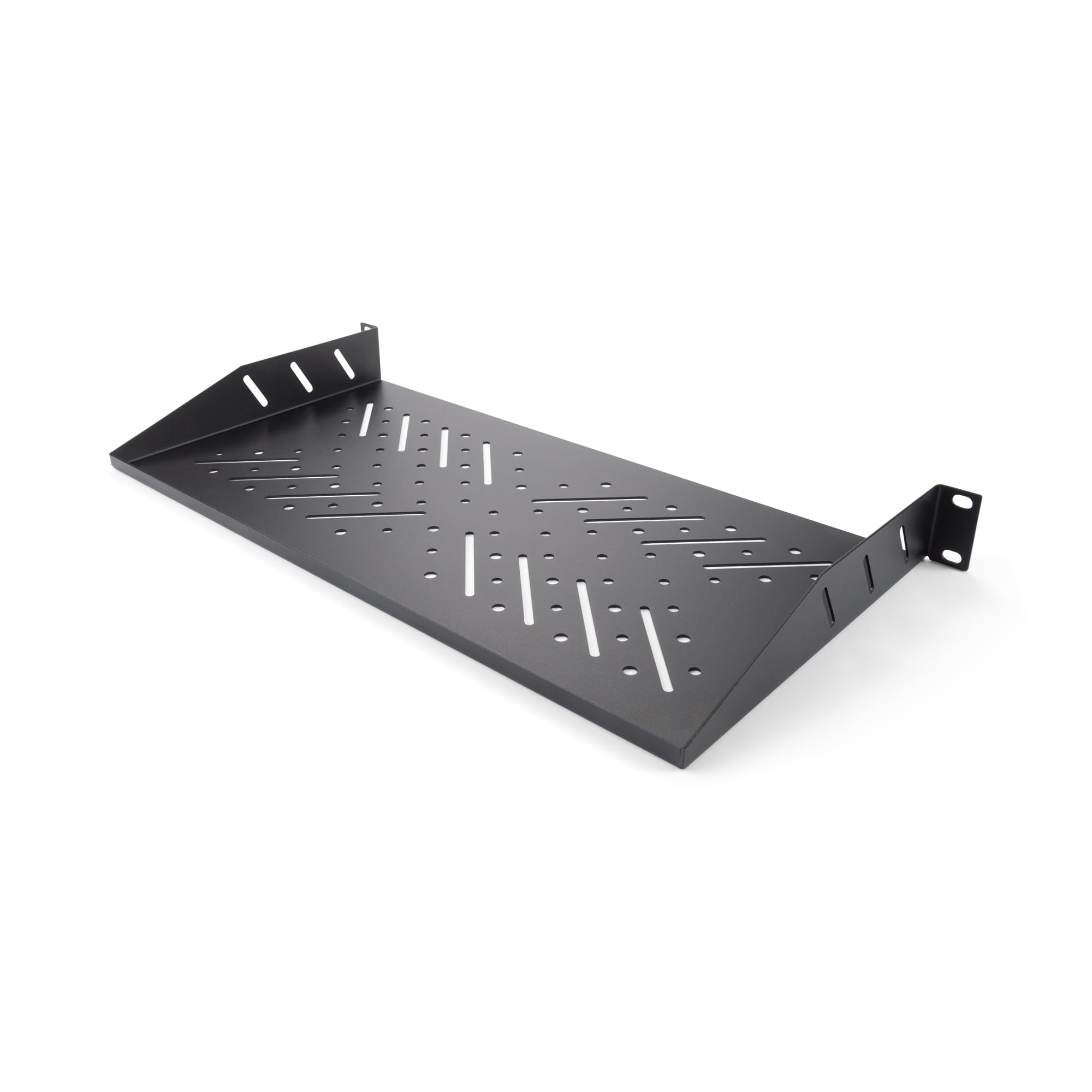 Alt View 7. On Stage Stands - On-Stage 1U Vented Rack Shelf 19x9″ for Audio Rack Systems & Server Cabinets, Heavy-Duty Steel Platform, Integrates - Black.