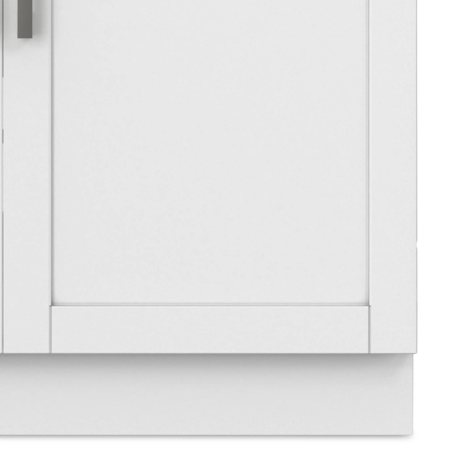 Alt View 6. Simpli Home - Hennessy All-In-One 36-inch Laundry Utility Sink and Cabinet - Pure White.