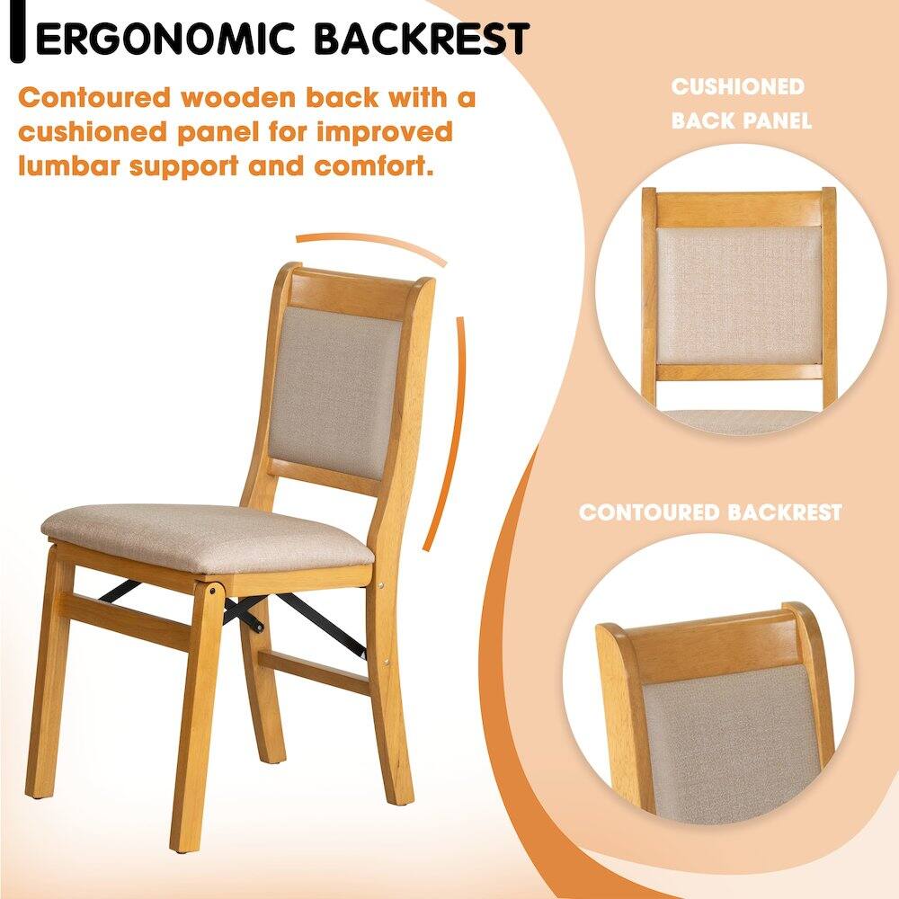 ERGONOMIC BACKREST

Contoured wooden back with a cushioned panel for improved lumbar support and comfort.

CUSHIONED BACK PANEL
CONTOURED BACKREST
