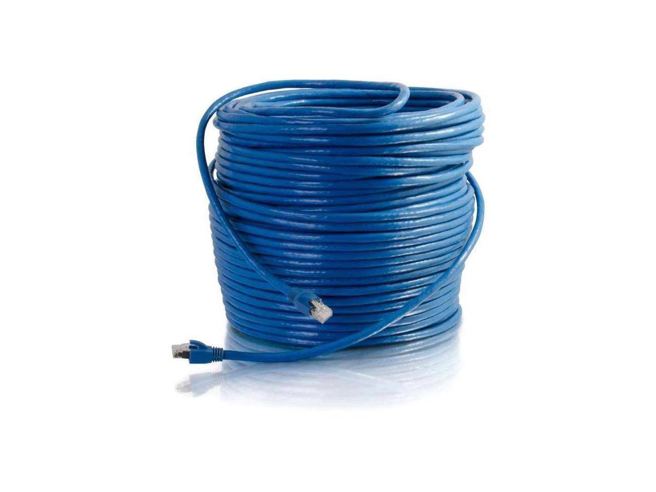 Alt View 1. Cables to Go - C2G 43124 300FT CAT6 BLUE SOLID SHIELDED PATCH CBL.