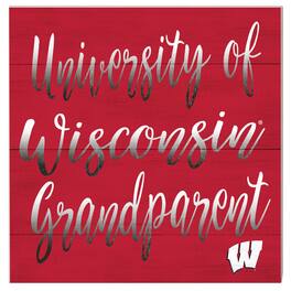 Jardine - Wisconsin Badgers 10'' x 10'' Grandparent Plaque - Red