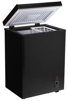 Loheer - Compact 2.5 Cu. Ft. Chest Freezer - Adjustable Thermostat, Deep Freeze to -0.4°F, Removable Basket - Black