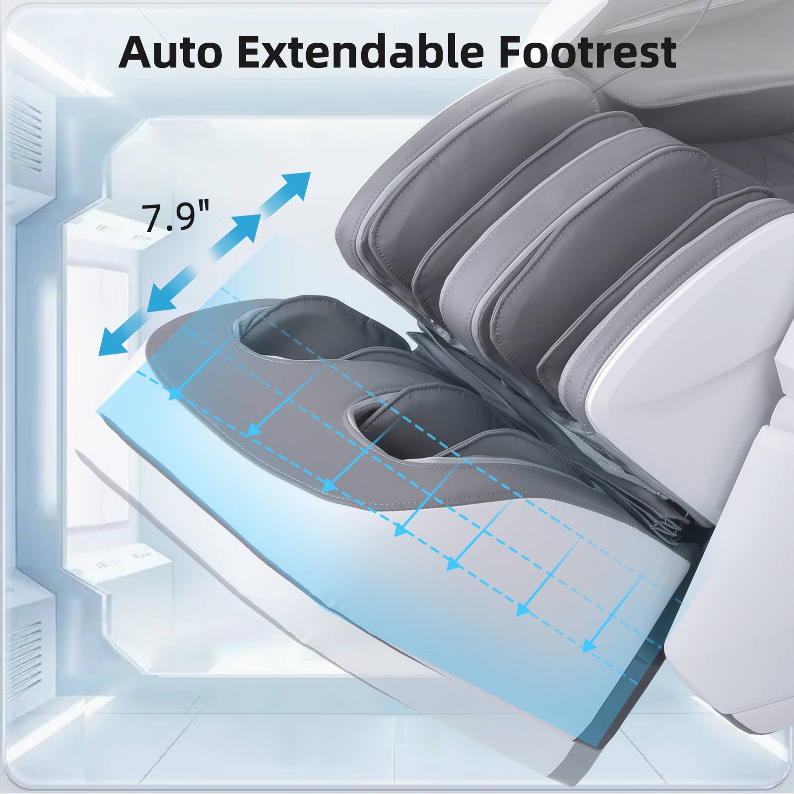 Auto Extendable Footrest 7.9"