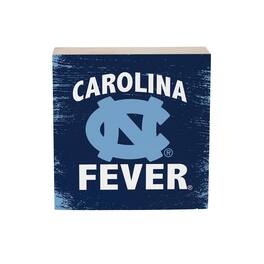 Evergreen Enterprises - North Carolina Tar Heels 6" Square Fan Chant Wood Block Shelf Sign - Multicolor