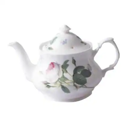 Front. Jiallo - Roy Kirkham Large Teapot - Palace Garden, Bone China Ceramic, Made in England - Multi Color.
