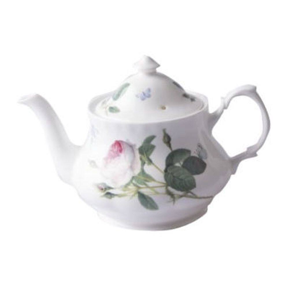 Front. Jiallo - Roy Kirkham Large Teapot - Palace Garden, Bone China Ceramic, Made in England - Multi Color.