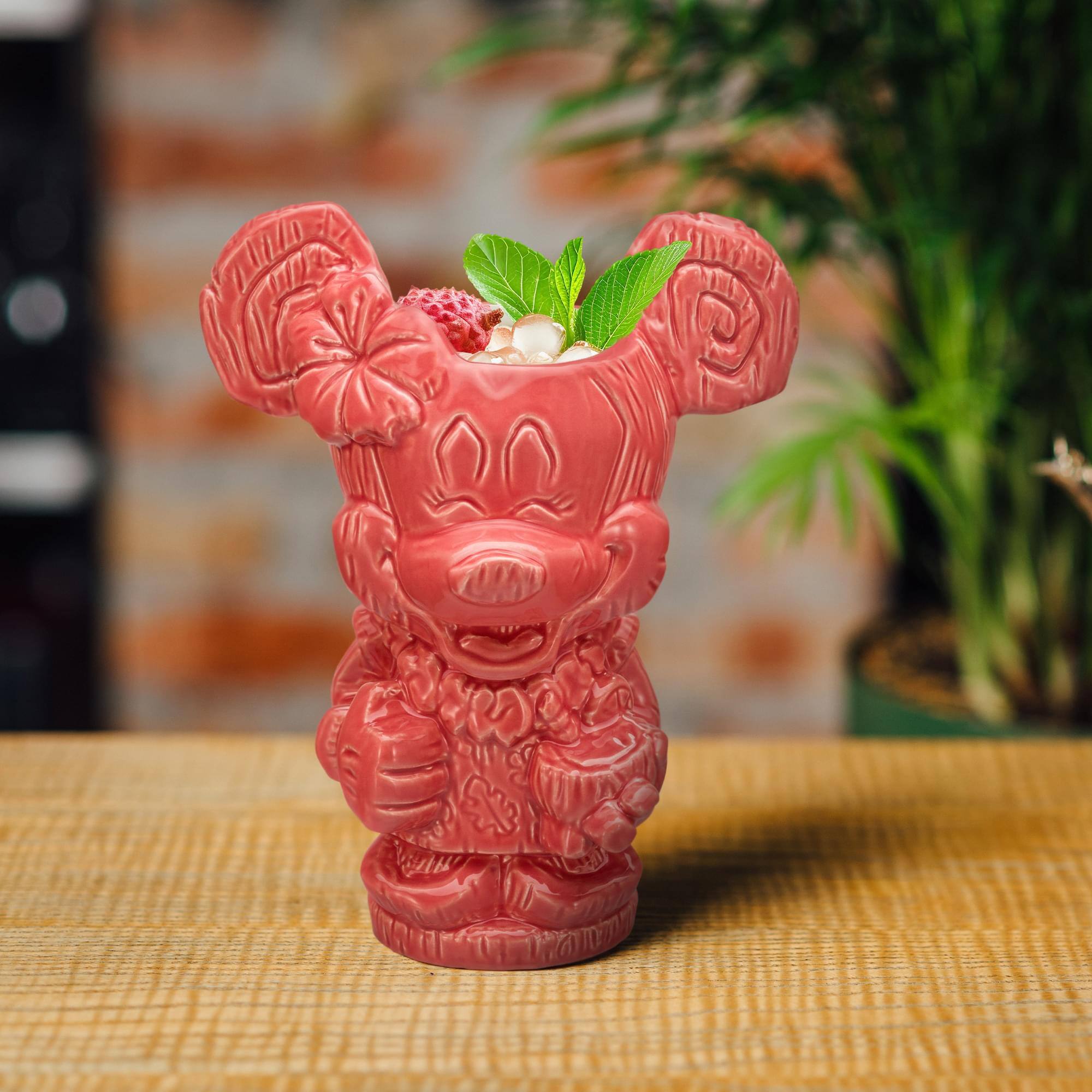 Alt View 2. Disney - Geeki Tikis Disney Aloha Minnie Mouse Ceramic Mug | Holds 18 Ounces - Red.